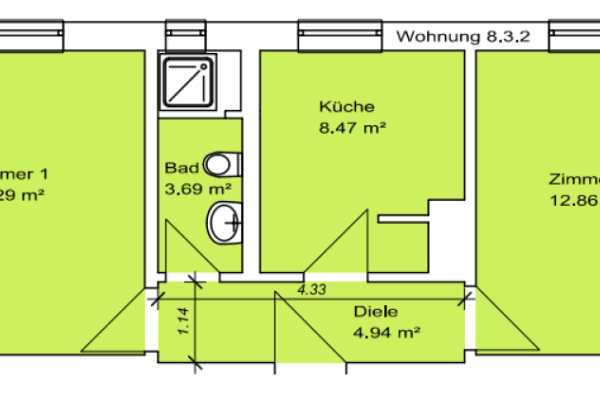 2 bedroom flat to rent, 49 m², Eisnerstraße 8, Magdeburg, Saxony-Anhalt 2 bedroom flat to rent, 49 m², Eisnerstraße 8, Magdeburg, Saxony-Anhalt