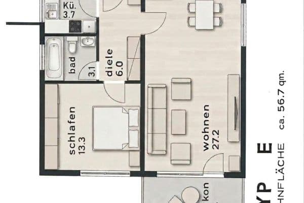 2 bedroom flat for sale, 57 m², Frankfurt, Hesse 2 bedroom flat for sale, 57 m², Frankfurt, Hesse