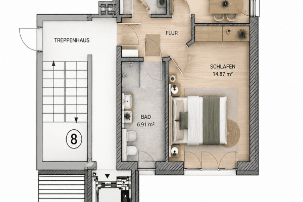 2 bedroom flat to rent, 56 m², Hainstraße 8, Thum, Saxony 2 bedroom flat to rent, 56 m², Hainstraße 8, Thum, Saxony