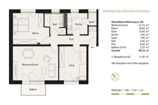 3 bedroom flat to rent, 90 m², Heilwigstraße 19, München-Trudering, Bavaria 3 bedroom flat to rent, 90 m², Heilwigstraße 19, München-Trudering, Bavaria