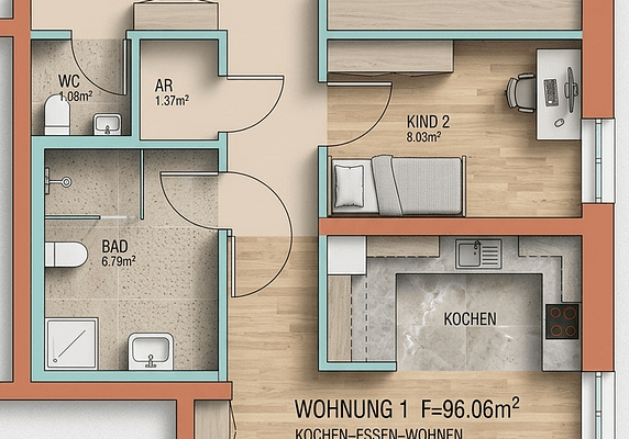 4 bedroom flat for sale, 97 m², Baden-Baden 4 bedroom flat for sale, 97 m², Baden-Baden
