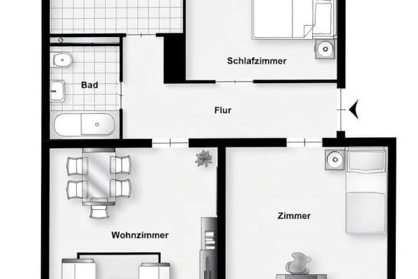 3 bedroom flat for sale, 67 m², Ludwigstr.54, Neu-Ulm 3 bedroom flat for sale, 67 m², Ludwigstr.54, Neu-Ulm