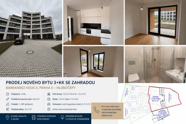 2 bedroom with open-plan kitchen flat for sale, 61 m², Dostalové, Praha 2 bedroom with open-plan kitchen flat for sale, 61 m², Dostalové, Praha