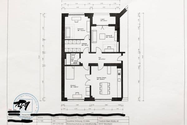 2 bedroom with open-plan kitchen flat for sale, 95 m², Friedrich-Ebert-Straße 40, Mannheim 2 bedroom with open-plan kitchen flat for sale, 95 m², Friedrich-Ebert-Straße 40, Mannheim