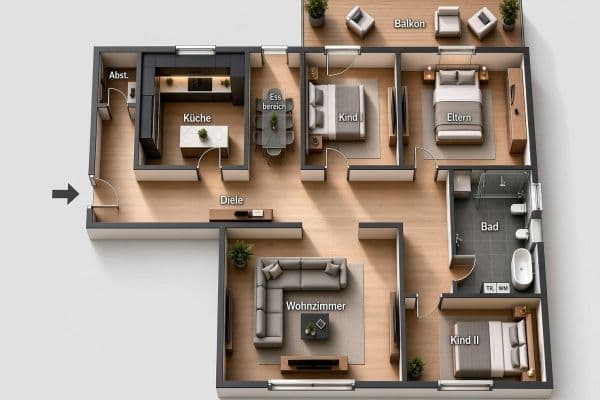 4 bedroom flat for sale, 98 m², Im Wohnpark 27, Bergheim 4 bedroom flat for sale, 98 m², Im Wohnpark 27, Bergheim