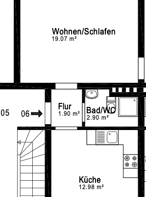 2 bedroom flat to rent, 47 m², Birkenweg 6, Siegburg 2 bedroom flat to rent, 47 m², Birkenweg 6, Siegburg