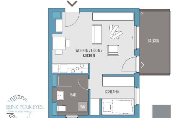 Studio flat to rent, 35 m², Frankfurt, Hesse Studio flat to rent, 35 m², Frankfurt, Hesse