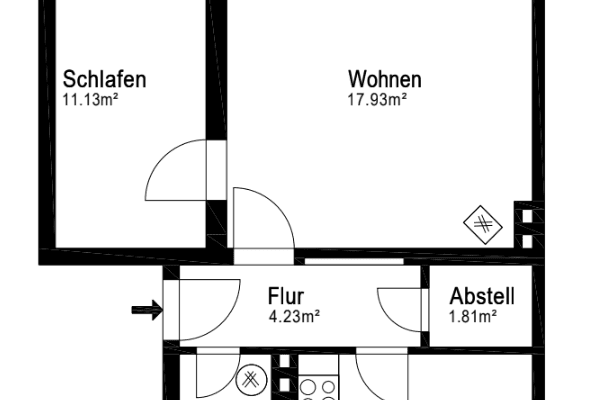2 bedroom flat to rent, 53 m², Bremen, Bremen 2 bedroom flat to rent, 53 m², Bremen, Bremen