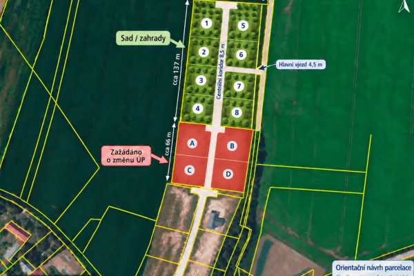 plot for sale, 1,050 m², Vysoká plot for sale, 1,050 m², Vysoká