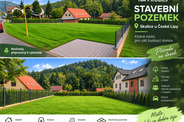 plot for sale, 902 m², Skalice u České Lípy plot for sale, 902 m², Skalice u České Lípy