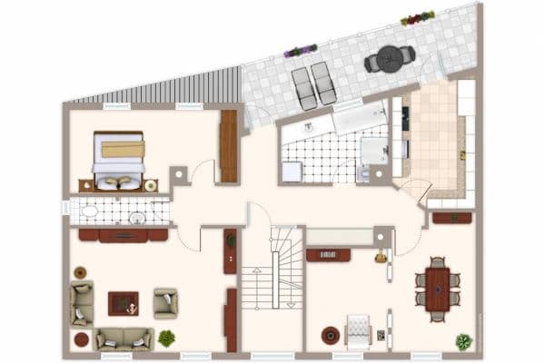 2 bedroom with open-plan kitchen flat to rent, 100 m², Oberndorfer Straße 23, Schramberg 2 bedroom with open-plan kitchen flat to rent, 100 m², Oberndorfer Straße 23, Schramberg