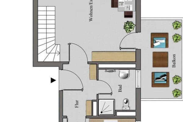 1 bedroom with open-plan kitchen flat to rent, 63 m², Münster, North Rhine-Westphalia 1 bedroom with open-plan kitchen flat to rent, 63 m², Münster, North Rhine-Westphalia