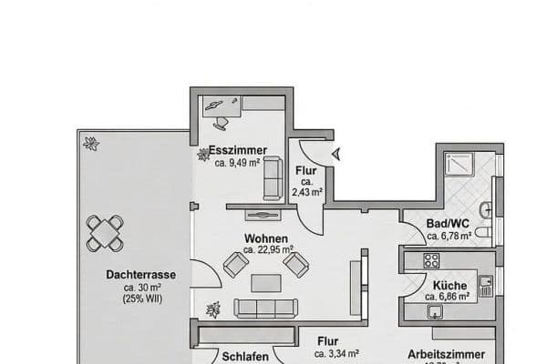 2 bedroom with open-plan kitchen flat to rent, 89 m², Schuhgasse 18, Herrenberg 2 bedroom with open-plan kitchen flat to rent, 89 m², Schuhgasse 18, Herrenberg