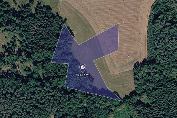 plot for sale, 7,381 m², Hrazany plot for sale, 7,381 m², Hrazany
