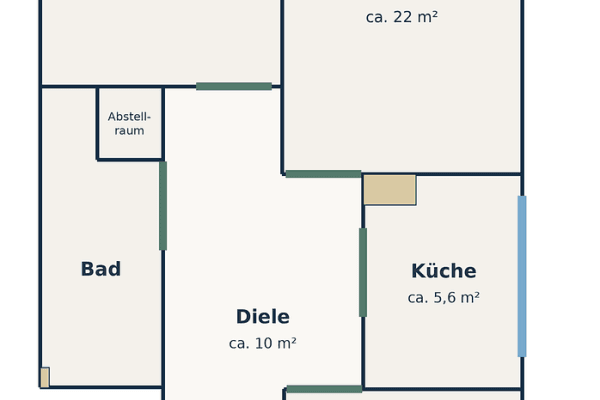 2 bedroom with open-plan kitchen flat for sale, 76 m², Frankenstr.82, Essen 2 bedroom with open-plan kitchen flat for sale, 76 m², Frankenstr.82, Essen