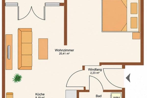 1 bedroom flat to rent, 47 m², Bernau 1 bedroom flat to rent, 47 m², Bernau