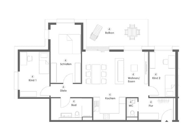 4 bedroom flat to rent, 97 m², Dornbirnerstr 4, Feuerbach 4 bedroom flat to rent, 97 m², Dornbirnerstr 4, Feuerbach