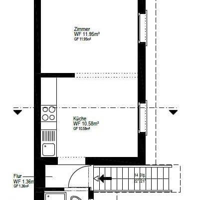 1 bedroom flat to rent, 25 m², Von-Gall-Str. 4, Bochum 1 bedroom flat to rent, 25 m², Von-Gall-Str. 4, Bochum