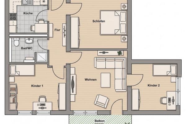 4 bedroom flat to rent, 94 m², Mönchengladbach 4 bedroom flat to rent, 94 m², Mönchengladbach
