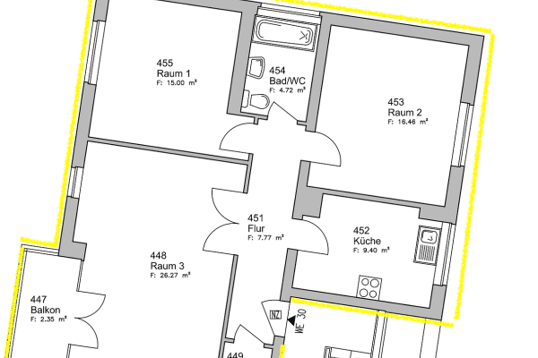 3 bedroom flat to rent, 84 m², Velten 3 bedroom flat to rent, 84 m², Velten