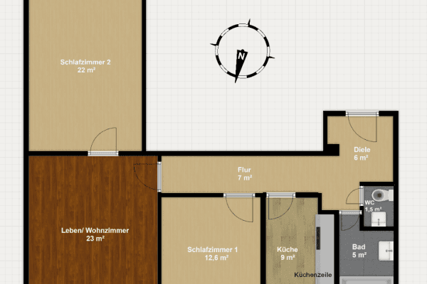 3 bedroom flat to rent, 86 m², Wuppertal 3 bedroom flat to rent, 86 m², Wuppertal