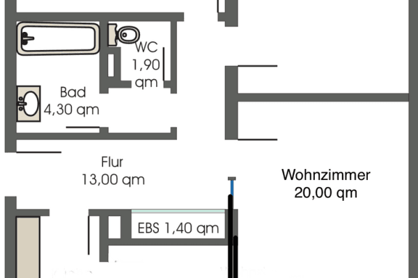 3 bedroom flat to rent, 92 m², Königsberger Str. 160, Münster - Coerde 3 bedroom flat to rent, 92 m², Königsberger Str. 160, Münster - Coerde