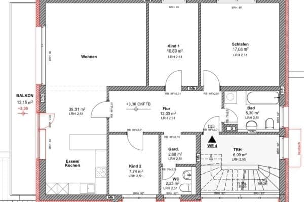 4 bedroom flat to rent, 100 m², Neckargemünd / Dilsberg 4 bedroom flat to rent, 100 m², Neckargemünd / Dilsberg