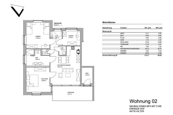 4 bedroom flat for sale, 100 m², Erkings Hof 2, Hilter 4 bedroom flat for sale, 100 m², Erkings Hof 2, Hilter