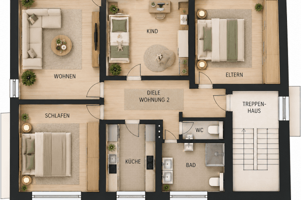 4 bedroom flat to rent, 99 m², Sassenberg 4 bedroom flat to rent, 99 m², Sassenberg