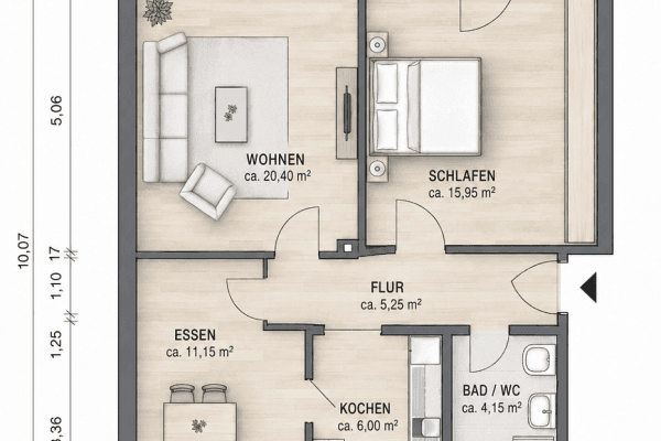 3 bedroom flat for sale, 65 m², Rastatt 3 bedroom flat for sale, 65 m², Rastatt