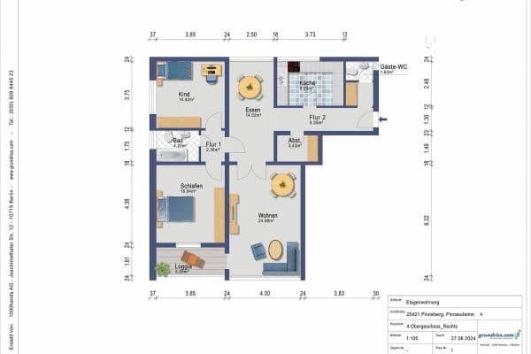3 bedroom flat to rent, 104 m², Pinnaudamm 4, Pinneberg 3 bedroom flat to rent, 104 m², Pinnaudamm 4, Pinneberg