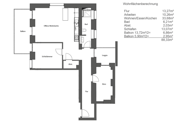 3 bedroom flat to rent, 89 m², Offenbach 3 bedroom flat to rent, 89 m², Offenbach