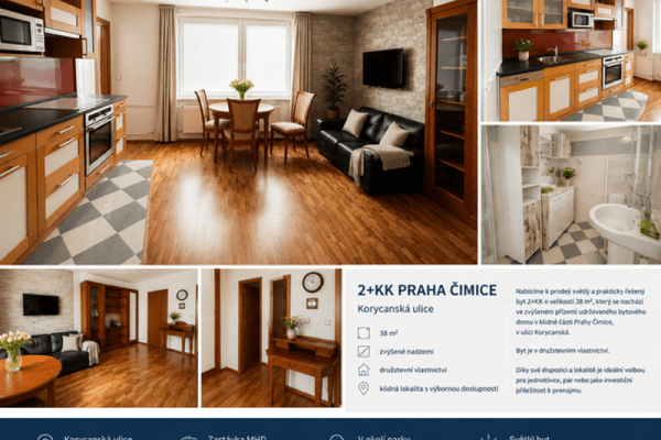 1 bedroom with open-plan kitchen flat for sale, 38 m², Korycanská, Praha 1 bedroom with open-plan kitchen flat for sale, 38 m², Korycanská, Praha