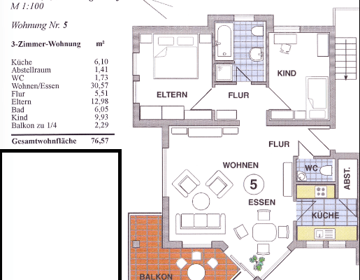 3 bedroom flat to rent, 77 m², Feldstr. 1b, Eckardtshausen 3 bedroom flat to rent, 77 m², Feldstr. 1b, Eckardtshausen