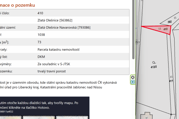 plot for sale, 1,629 m², Tanvald plot for sale, 1,629 m², Tanvald