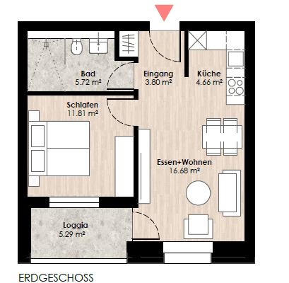 1 bedroom with open-plan kitchen flat for sale, 46 m², Lünen 1 bedroom with open-plan kitchen flat for sale, 46 m², Lünen