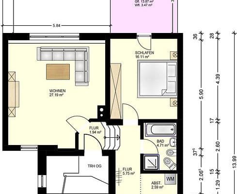 3 bedroom flat to rent, 93 m², Simmern 3 bedroom flat to rent, 93 m², Simmern