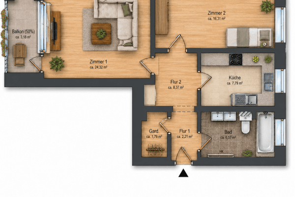 2 bedroom flat to rent, 67 m², Barmstedt 2 bedroom flat to rent, 67 m², Barmstedt