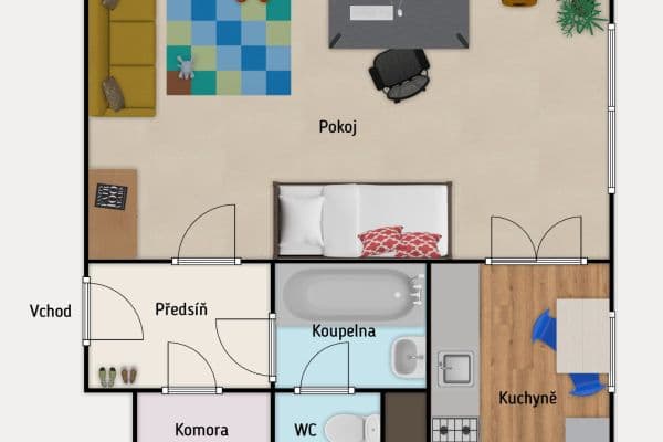 1 bedroom flat to rent, 39 m², Klánova, Praha 1 bedroom flat to rent, 39 m², Klánova, Praha