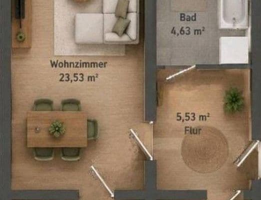 3 bedroom flat to rent, 60 m², Landgraben 8g, Wüstenbrand 3 bedroom flat to rent, 60 m², Landgraben 8g, Wüstenbrand