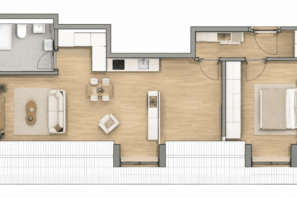 2 bedroom flat to rent, 46 m², Landshuter Str. 59, Freising, Bavaria 2 bedroom flat to rent, 46 m², Landshuter Str. 59, Freising, Bavaria