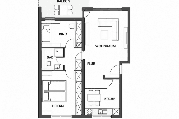 3 bedroom flat to rent, 76 m², Lerchenweg 49, Duisburg 3 bedroom flat to rent, 76 m², Lerchenweg 49, Duisburg