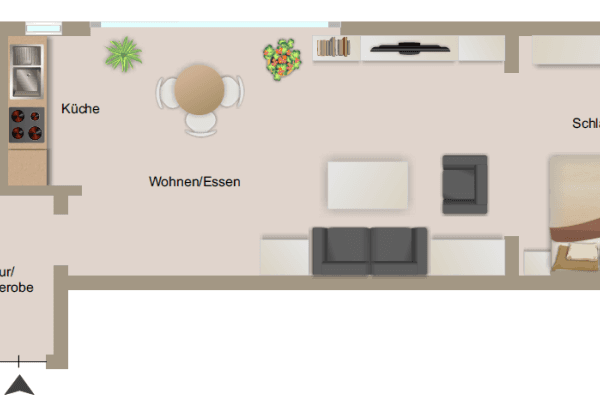 Studio flat to rent, 44 m², Stuttgart, Baden-Württemberg Studio flat to rent, 44 m², Stuttgart, Baden-Württemberg