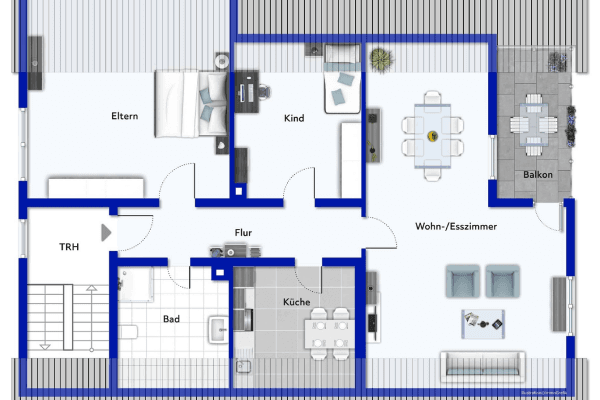2 bedroom with open-plan kitchen flat to rent, 72 m², Aalen 2 bedroom with open-plan kitchen flat to rent, 72 m², Aalen