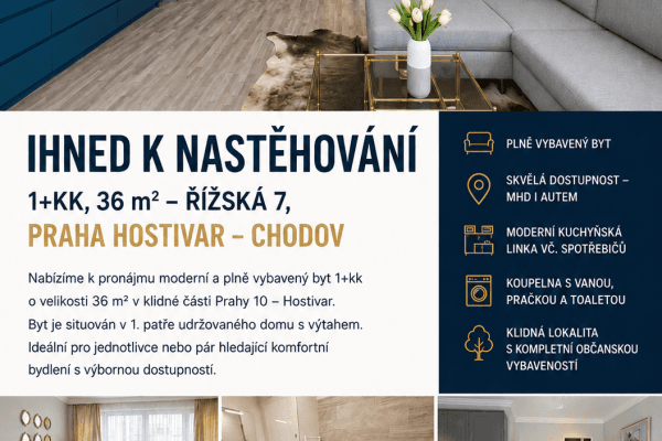 Studio flat to rent, 39 m², Rižská, Praha Studio flat to rent, 39 m², Rižská, Praha