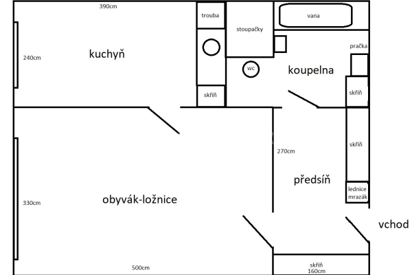 1 bedroom with open-plan kitchen flat to rent, 40 m², Hurbanova, Prague, Prague