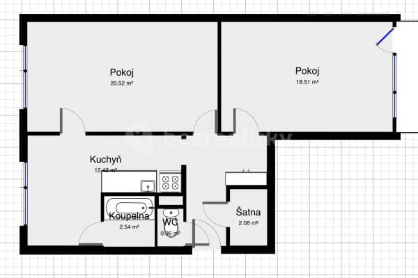 2 bedroom with open-plan kitchen flat to rent, 64 m², Tolstého, Ústí nad Labem, Ústecký Region