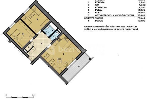 2 bedroom with open-plan kitchen flat to rent, 73 m², Pod Hrází, Český Krumlov, Jihočeský Region