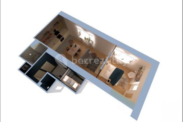 1 bedroom with open-plan kitchen flat to rent, 50 m², Na Nivách, Prague, Prague