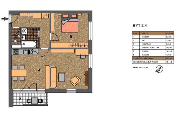 1 bedroom with open-plan kitchen flat to rent, 60 m², Kadečkové, Hlavní město Praha 1 bedroom with open-plan kitchen flat to rent, 60 m², Kadečkové, Hlavní město Praha